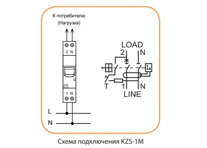 Диференціальний автомат ETI 002175226 KZS-1M C 25/0.03 тип A (6kA) з нижнім підключенням