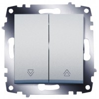 Двоклавішний вимикач для жалюзі ABB Cosmo 619-011000-216 (алюміній)
