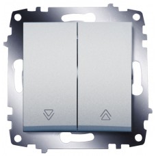 Двоклавішний вимикач для жалюзі ABB Cosmo 619-011000-216 (алюміній)