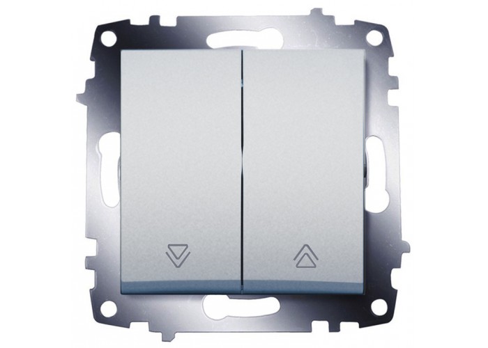 Двоклавішний вимикач для жалюзі ABB Cosmo 619-011000-216 (алюміній)