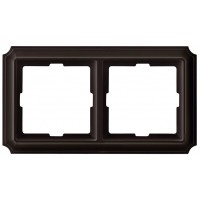 Двомісна рамка Schneider Electric Antik MTN4020-4715 (коричнева)
