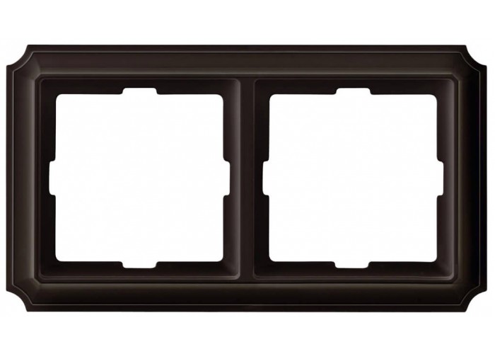 Двухместная рамка Schneider Electric Antik MTN4020-4715 (коричневая)