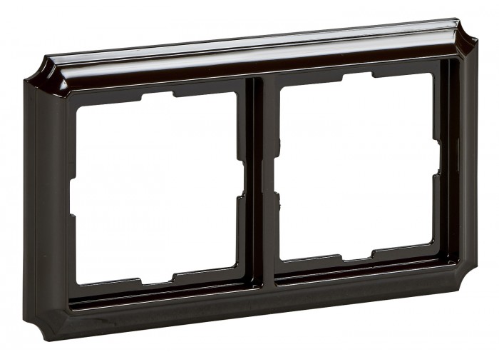 Двухместная рамка Schneider Electric Antik MTN4020-4715 (коричневая)