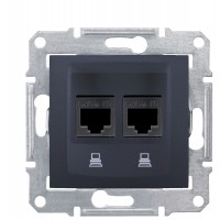 Комп'ютерна розетка Schneider Electric Sedna SDN4400170 (графіт)