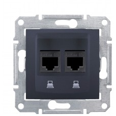 Комп'ютерна розетка Schneider Electric Sedna SDN4400170 (графіт)
