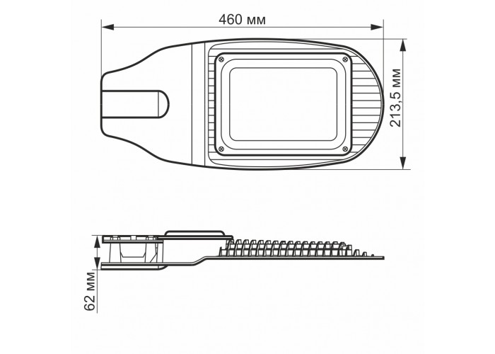 Консольний LED ліхтар Videx 50Вт 5000K (VL-SL06-505) сірий