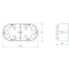 Коробка установча під гіпсокартон (негорюча) РК-2х60