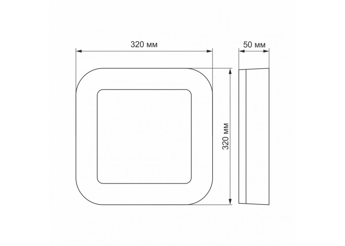 Квадратний LED світильник Videx Art 30Вт 5000K IP65 (VL-BHFS-305)