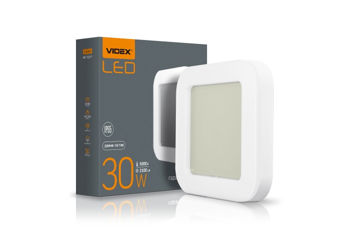 Квадратний LED світильник Videx Art 30Вт 5000K IP65 (VL-BHFS-305)