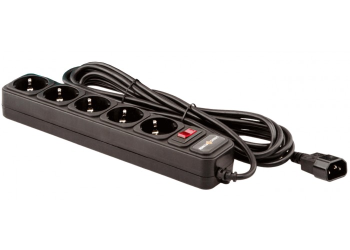 Мережевий фільтр LogicPower LP2755 на 5 місць до ДБЖ LP-X5 (чорний) 5м