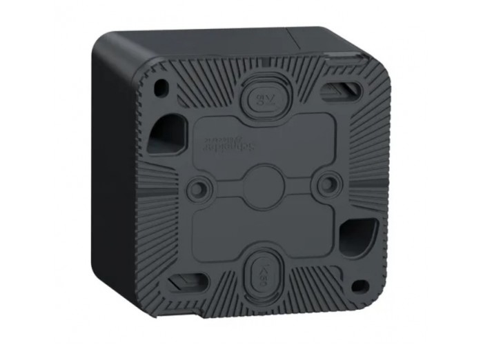 Накладна розетка Schneider Electric MUR36034 із з/к та шторками IP55 (антрацит)