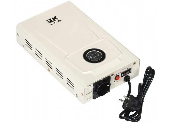 Настінний стабілізатор напруги IEK SLIM (IVS22-1-001-09) 1кВА