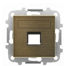 Одинарна центральна плата комунікаційної розетки ABB Sky 2CLA851810A1201 8518.1 OE (золото)