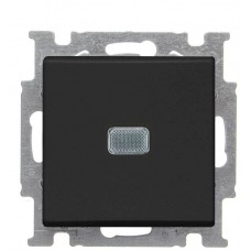 Однокнопковий вимикач ABB Basic 55 2CKA001012A2175 2006/1 UCGL-95-507 (чорний шато)