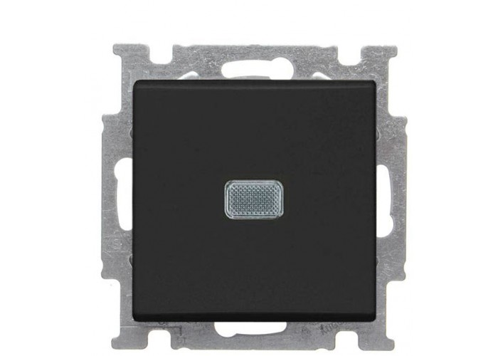 Однокнопковий вимикач ABB Basic 55 2CKA001012A2175 2006/1 UCGL-95-507 (чорний шато)
