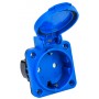 Панельна розетка Schuko IEK РП16-3 Magnum PSN71-016-3-3-54-K07 IP54 з кришкою