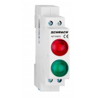 Подвійний модульний LED індикатор (червоний та зелений) Schrack AZ106808 230В AC