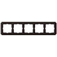 П'ятимісна рамка Schneider Electric Antik MTN4050-4715 (коричнева)