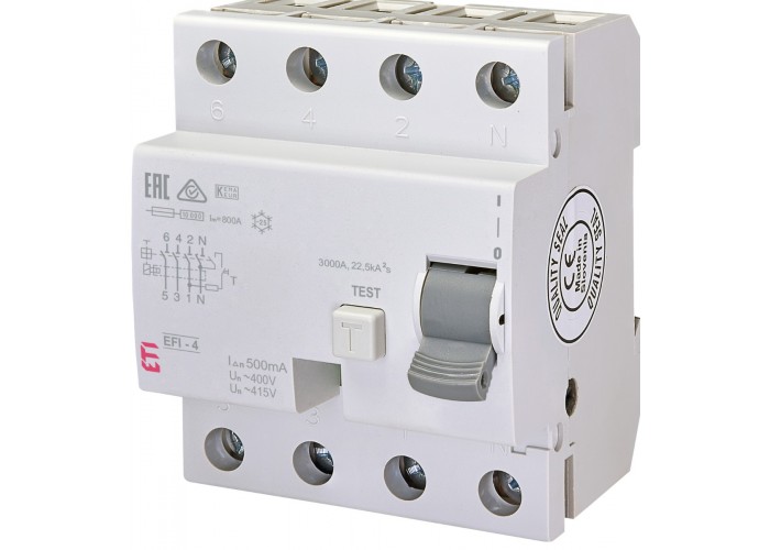 УЗО ETI 002065544 EFI-4 63/0.5 тип A (10kA)