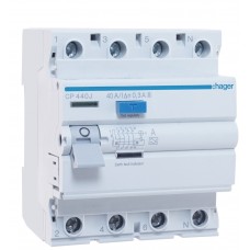 ПЗВ Hager CP440J, 4х40 А 300 мА, А, S, 4м