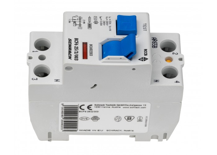 ПЗВ Schrack BC602203 6кА 25А 30мА 2P тип AC