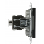 Розетка RJ45 + RJ12 5eUTP двойная без рамки антрацит Asfora, EPH4900171