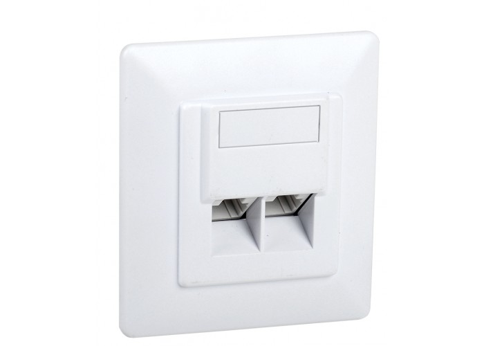 Розетка информационная RJ45, кат.5Е UTP, 2-порта, ITK