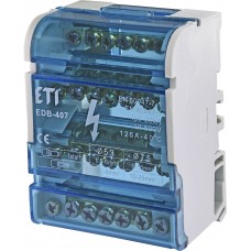 Розподільний клемний блок ETI 001102303 EDB-407 4p 3L+PE/N 125A на 7 виходів
