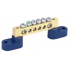 Шина N «нуль» IEK YNN10-812-6C2-K07 на двох кутових ізоляторах ШНІ-8х12-6-У2-С