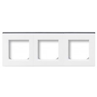 Тримісна рамка ABB Levit 3901H-A05030 01 (білий/білий лід)