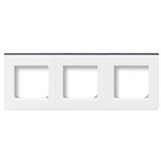 Тримісна рамка ABB Levit 3901H-A05030 01 (білий/білий лід)