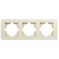 Трипостова рамка ABB Cosmo 612-010300-227 (бежева)