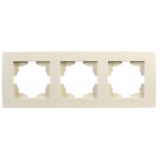 Трипостова рамка ABB Cosmo 612-010300-227 (бежева)