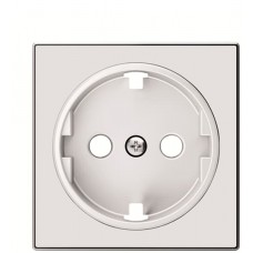 Центральна плата розетки ABB Sky 2CLA858800A2101 8588 CB із заземленням (біле скло)