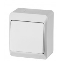 Вимикач накладний 1-кл. білий Elektro-Plast Hermes IP44, 0331-02