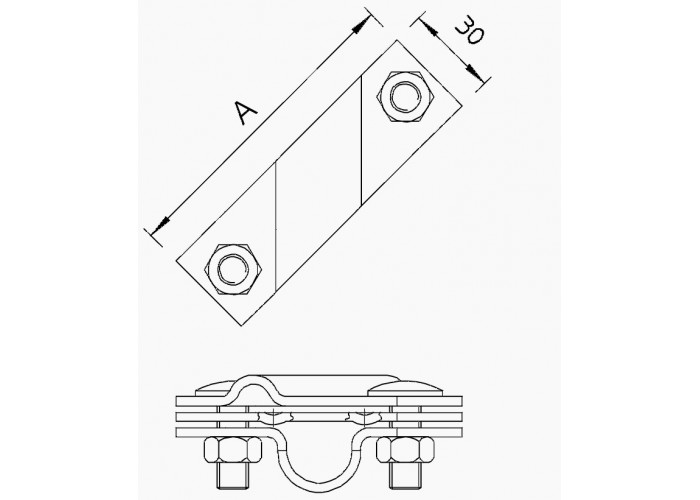 З'єднувач OBO Bettermann (5001617) Rd8-10 до заземлення шпильки OMEX D=20мм VA з нержавіючої сталі