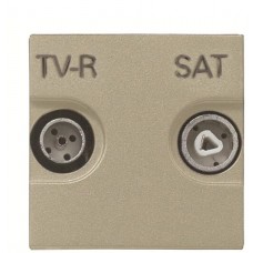 TV-R SAT розетка ABB Zenit 2CLA225130N1901 N2251.3 CV (шампань)