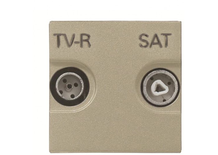 TV-R SAT розетка ABB Zenit 2CLA225130N1901 N2251.3 CV (шампань)