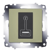 USB розетка ABB Cosmo 619-011400-142 (титан)