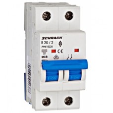 Автомат електричний 20А 2P 6ка х-ка B, Schrack
