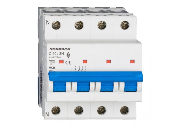 Автоматичний вимикач Schrack AM617840 6кА 40А 3P+N C