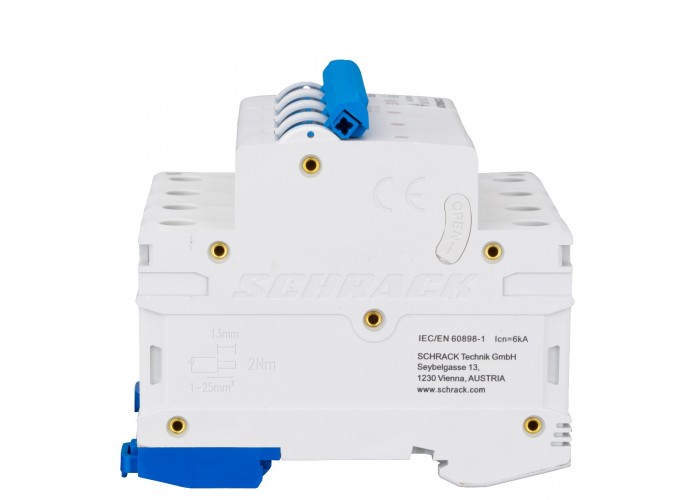 Автоматичний вимикач Schrack AM617840 6кА 40А 3P+N C