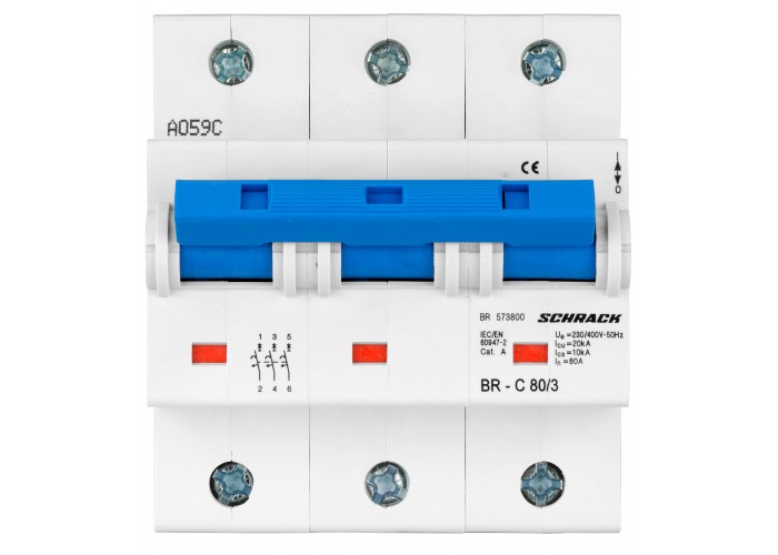 Автоматичний вимикач Schrack BR573910 20кА 100А 3P C
