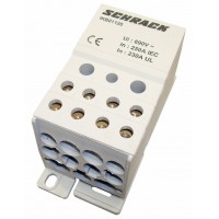 Блок відгалужувальних клем головної електричної лінії Schrack IKB01120 250А 1P (вхід 1×70мм² вихід 2×35/5х16/4х10мм²)