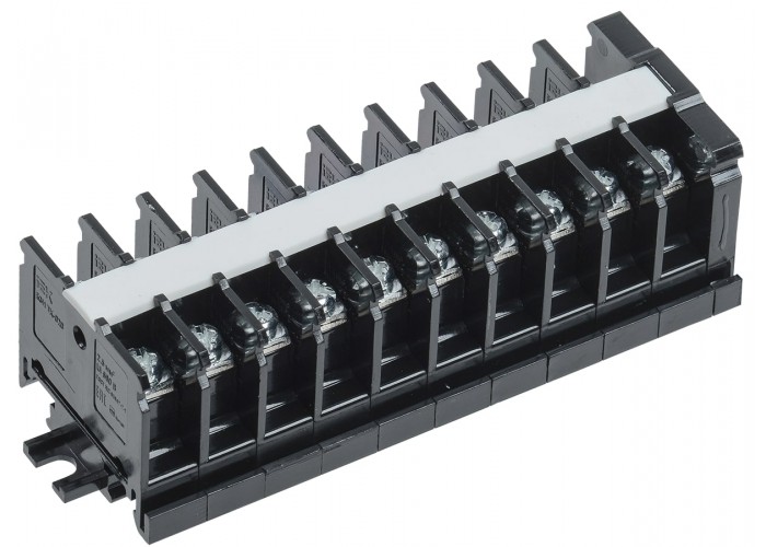 Блок затискачів IEK YZN43-10-002-K02 БЗН TK-020 2.5мм² 20А 10 пар на DIN-рейку