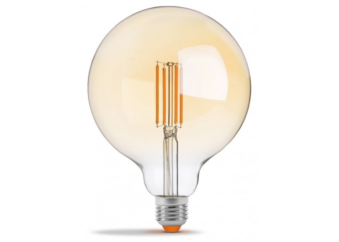Димерна філаментна лампа Videx Filament G125FAD E27 7Вт 2200K (VL-G125FAD-07272) бронза