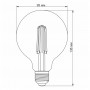 Диммована філаментна лампа Videx Filament G95FD E27 7Вт 4100K (VL-G95FD-07274)