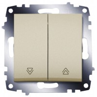 Двоклавішний вимикач для жалюзі ABB Cosmo 619-011400-216 (титан)