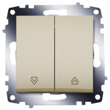 Двоклавішний вимикач для жалюзі ABB Cosmo 619-011400-216 (титан)