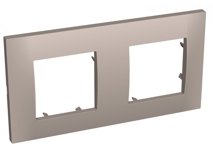 Двухместная горизонтальная рамка Schneider Electric Altira ALB45722 (какао)